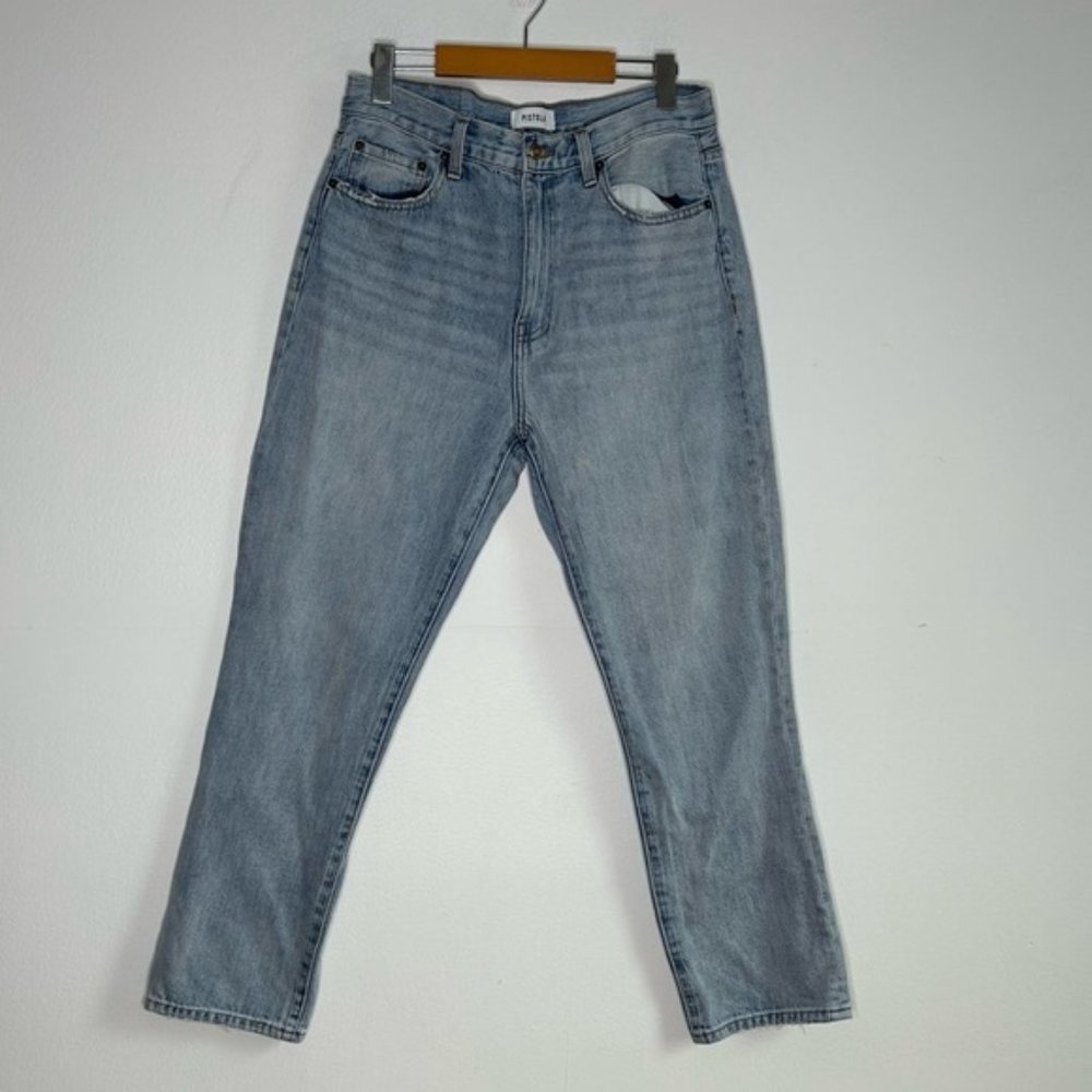 Pistola Light Wash High Waisted Straight Leg Jeans